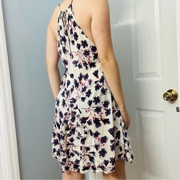 Free People Dress Mini Fairy Boho Floral Summer White Dainty Flowy Beach Medium - Picture 2 of 8
